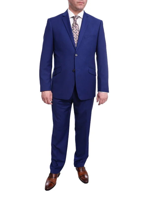 Men's Suits with Slim FitsRaphael Slim Fit Solid French Blue Two Button Blazer Sportcoat