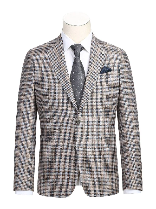 Trendy Men's Patterned SuitsMen's Half Canvas Blazer