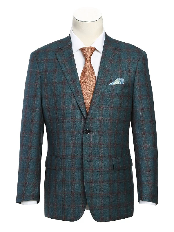 Men's Suits for Formal EventsMen's Classic Fit Wool Blend Checked Blazer