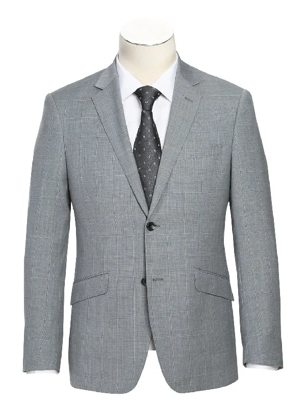 Weather-Ready Men's Water-Resistant SuitsMen's Classic Fit Wool Blend Stretch Checked Blazer