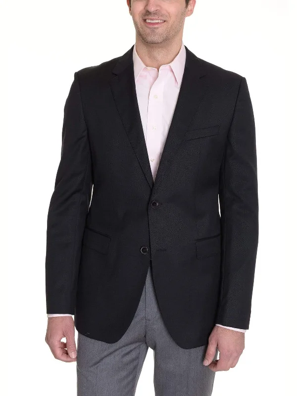 Men's Suits for Business MeetingsHugo Boss The James3 Slim Fit Solid Black Two Button Wool Blazer