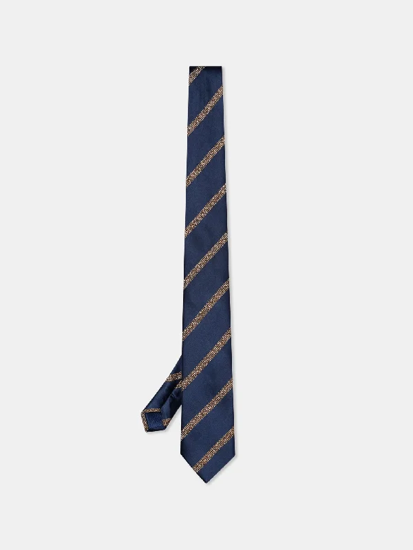 Men's Suits with Cotton LiningsStriped Pattern 100% Silk Tie 7,5cm