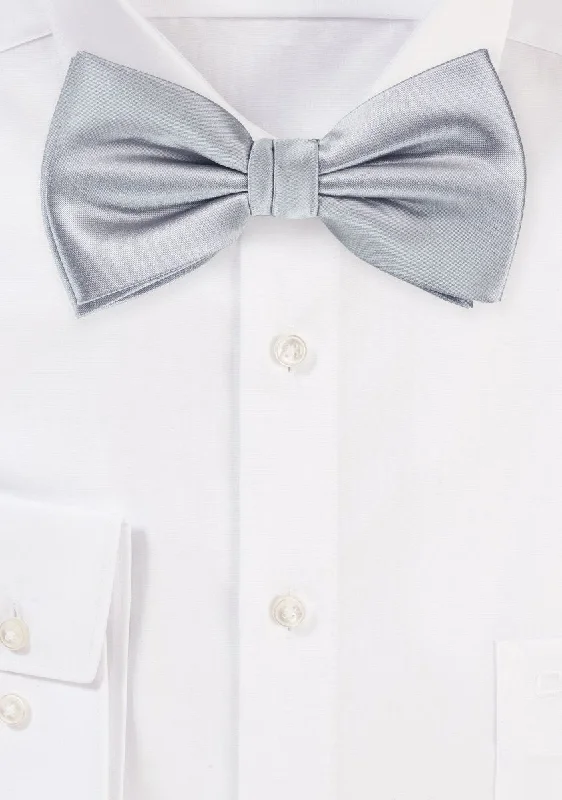 Men's Suits for Entertainment IndustriesSilver Solid Bowtie