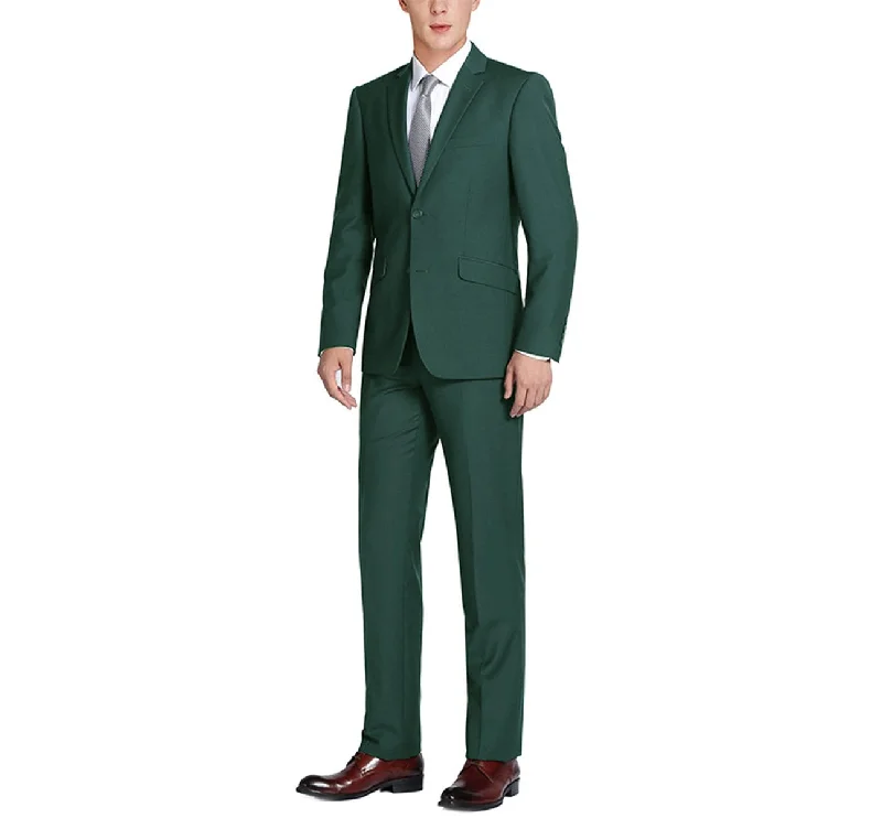 Men's Suits with Full-Canvas ConstructionsRenoir 201-9 Men's 2-Piece Single Breasted Notch Lapel Modern Fit Suit