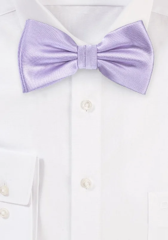 Men's Suits for Cocktail PartiesSweet Lavender Solid Bowtie