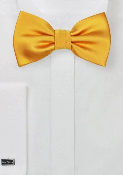 Functional Men's Travel SuitsGolden Saffron Solid Bowtie