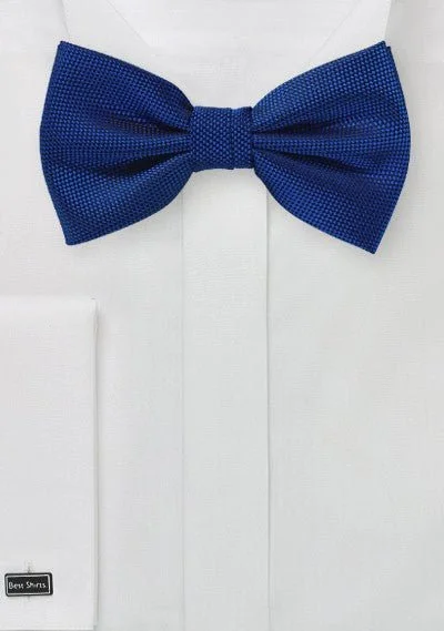 Men's Suits with Athletic FitsMarine Blue MicroTexture Bowtie