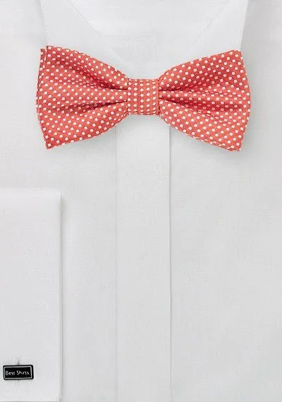 Men's Suits with Pass-Through PocketsCoral Pin Dot Bowtie