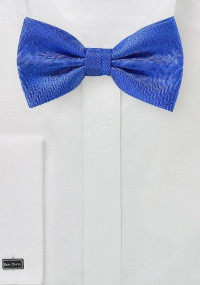 Men's Suits with Brass ButtonsMarine Blue Herringbone Bowtie