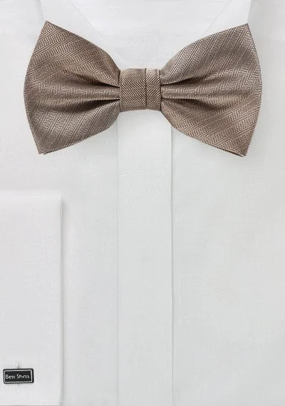 Best Men's Tailored SuitsBronze Gold Herringbone Bowtie