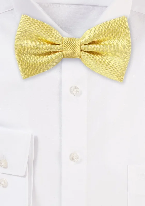 Men's Suits with Two-Button JacketsSun Yellow MicroTexture Bowtie