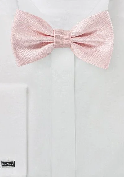 Modern Men's Tailored BlazersPeach Blush Herringbone Bowtie