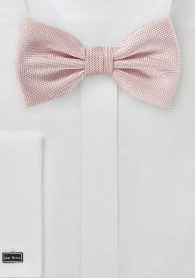 Men's Suits with Half-Canvas ConstructionsPeach Blush MicroTexture Bowtie