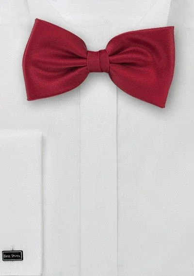 Men's Suits with Breathable FabricsCrimson Solid Bowtie