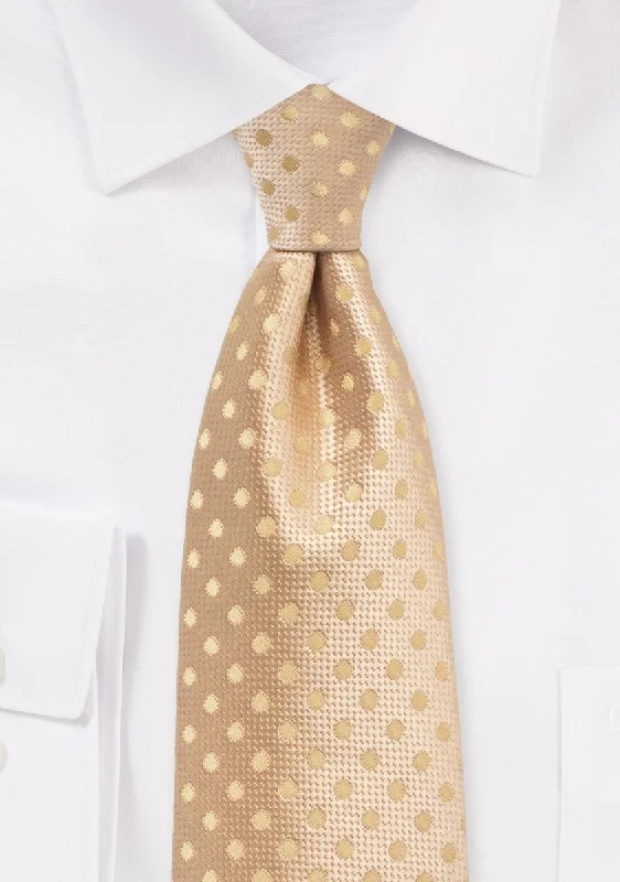 Men's Suits for Everyday WearGolden Straw Polka Dot Necktie