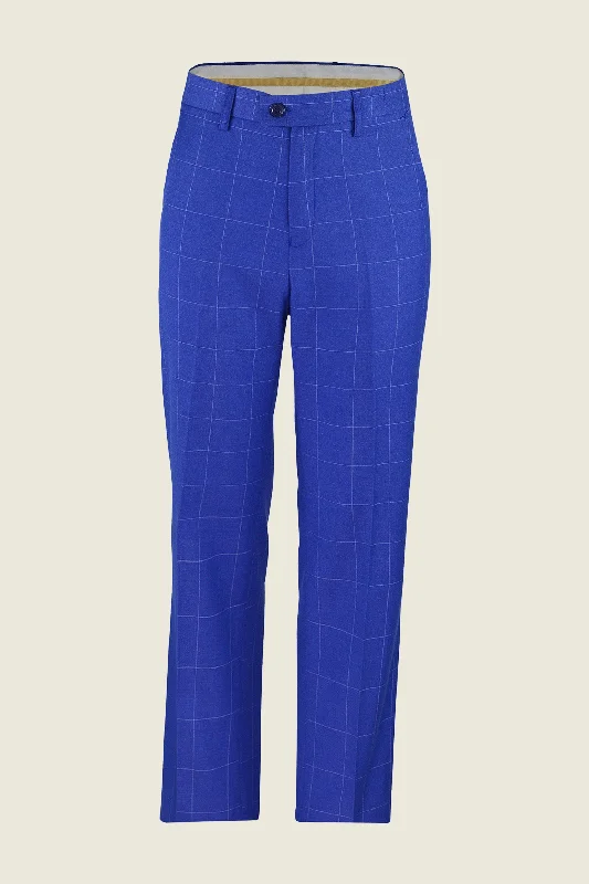 Men's Suits for Short MenBoys Kingston Blue Trousers