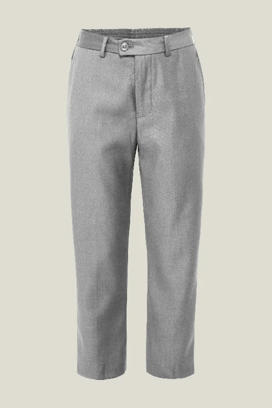 Men's Suits with Velvet FabricsBoys Bone Grey Trousers