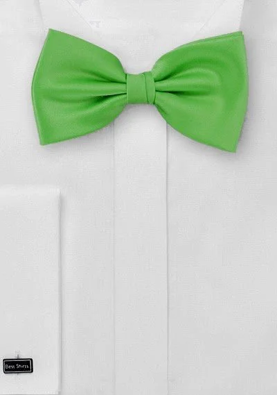 Men's Suits with Wide LegsKelly Green Solid Bowtie