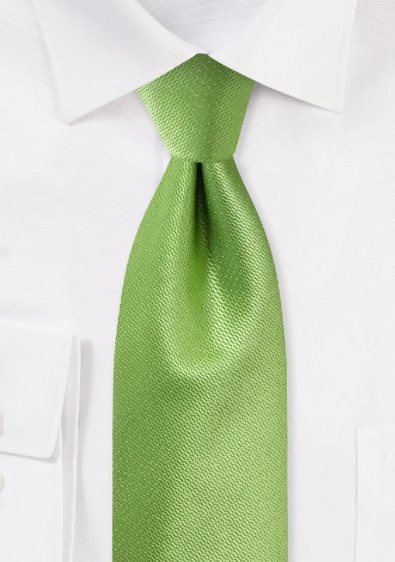 Men's Suits with Synthetic FabricsKiwi Green Small Texture Necktie