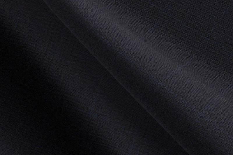 Durable Men's Wool SuitsMade to Measure Navy Glen Plaid with Royal Blue Overcheck Trouser