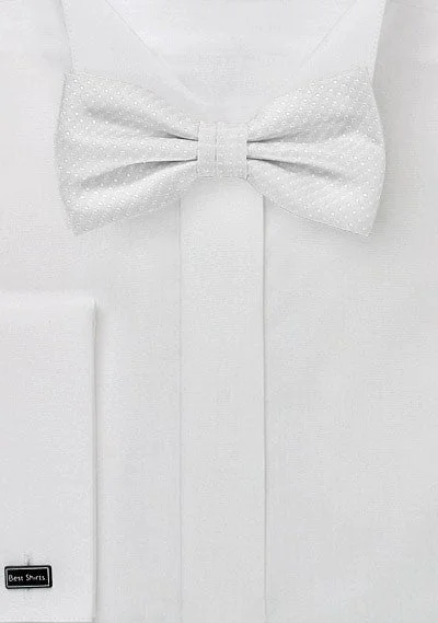 Classic Men's Three-Piece SuitsIvory Pin Dot Bowtie