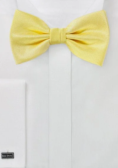 Casual Men's Blazer SuitsSun Yellow Herringbone Bowtie