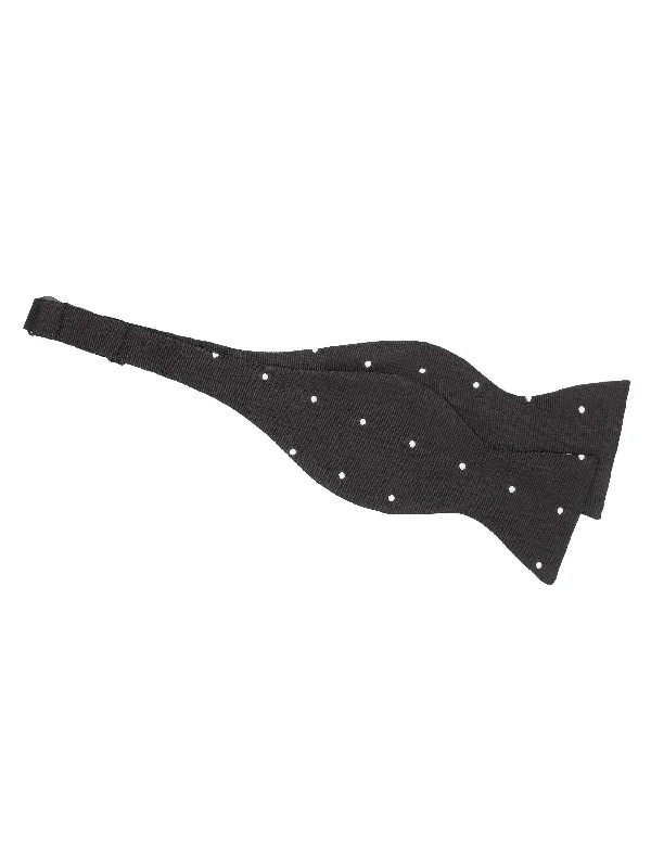 Men's Suits with Custom MonogramsPolka Dot Bow Tie, Self Tie - Black