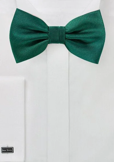 Men's Suits for Cultural FestivalsHunter Green Herringbone Bowtie