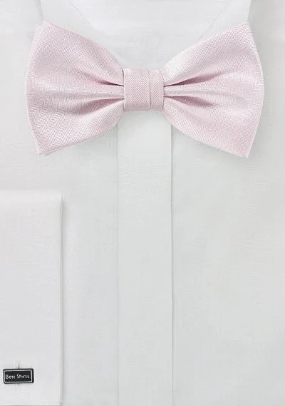 Stylish Men's Velvet SuitsBlush Pink Herringbone Bowtie