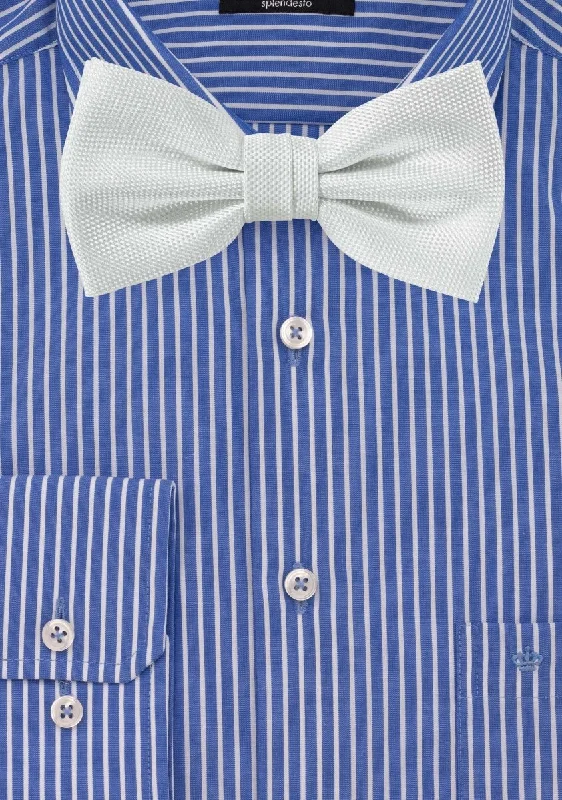 Men's Suits with Flat-Front TrousersIvory MicroTexture Bowtie