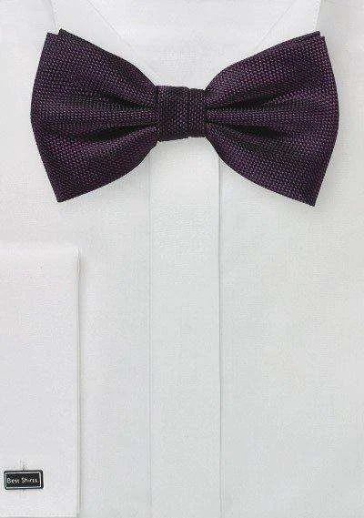 Men's Suits with Ventless JacketsGrape Purple MicroTexture Bowtie