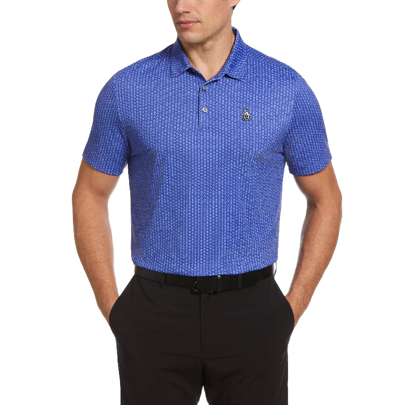 Men's Shirts with Patchwork PatternsAllover Pete Print Golf Polo