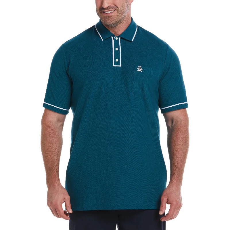 Men's Shirts with Embellished HemlinesBig & Tall Organic Earl™ Polo