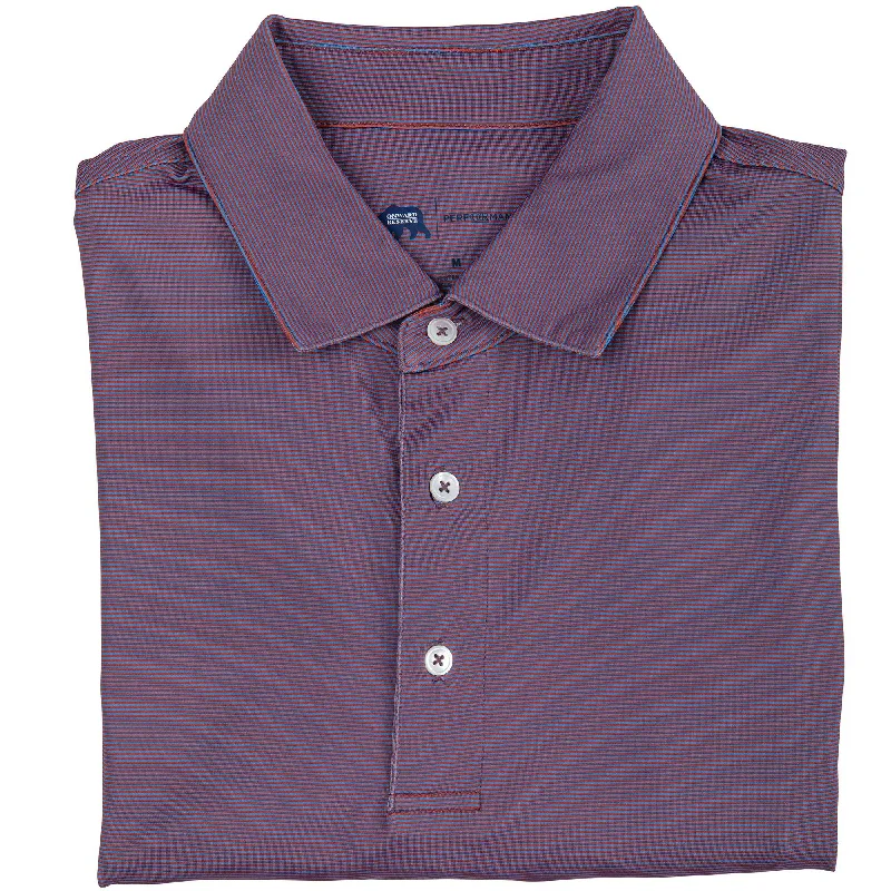 Men's Shirts with TiesBlade Stripe Performance Polo - Autumn Glaze/Marina