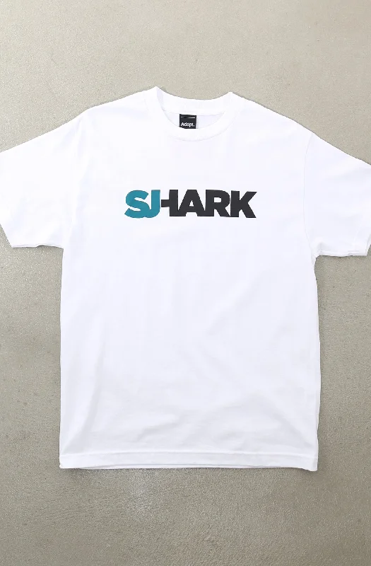 Men's Shirts with Button-Down PocketsBreezy Excursion X Adapt :: Shark (Men's White Tee)