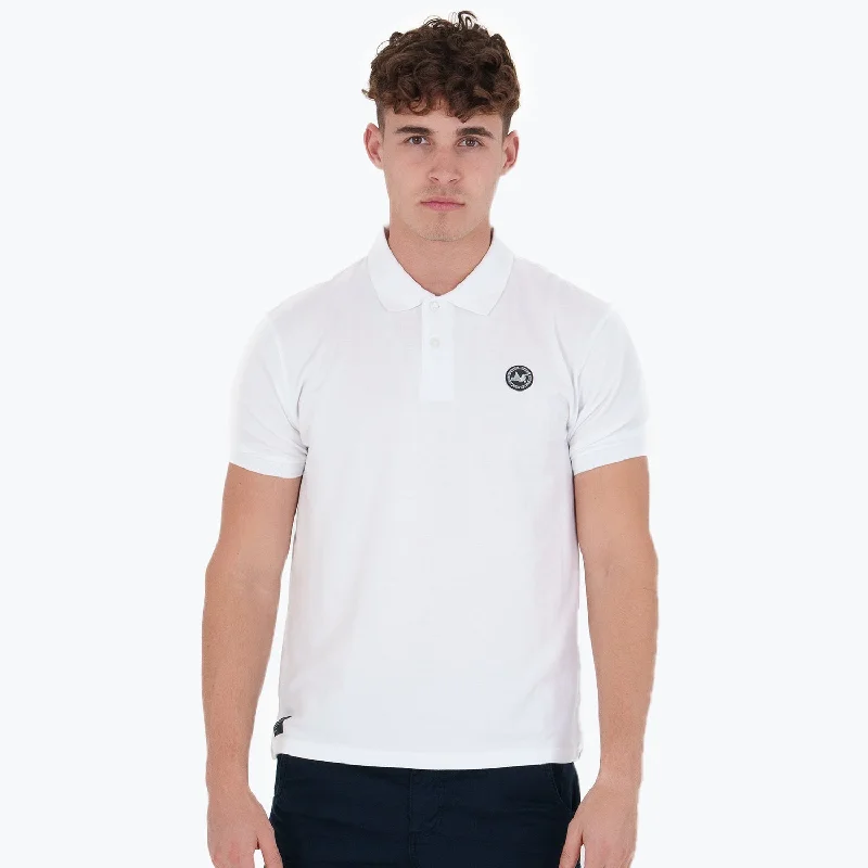 Men's Shirts with Embellished HemlinesCash Polo White