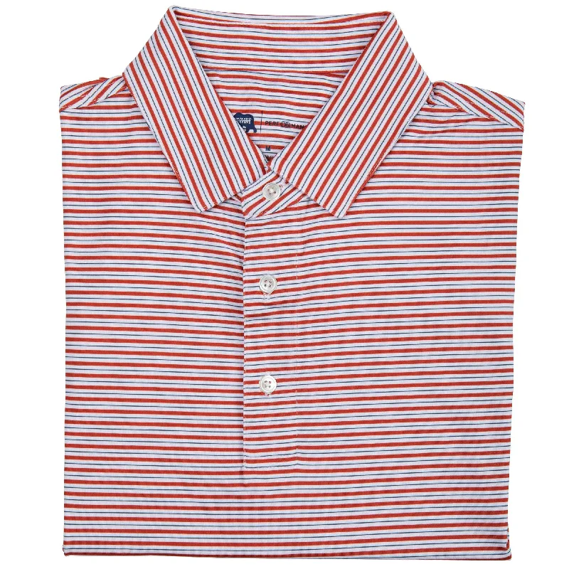 Men's Shirts with Roll-Up SleevesCondor Stripe Performance Polo - Autumn Glaze