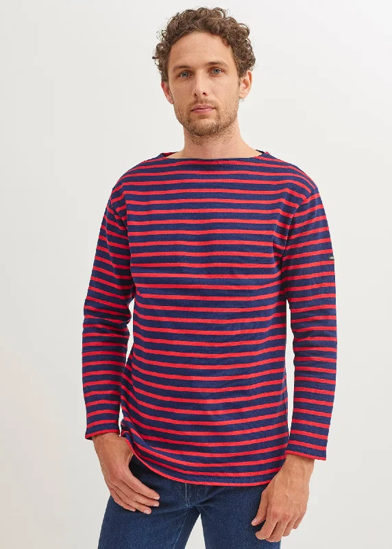 Men's French-Cuff Shirts for a Sophisticated EdgeGuildo striped sailor shirt - boat neck, in thick cotton (MARINE/TULIPE)