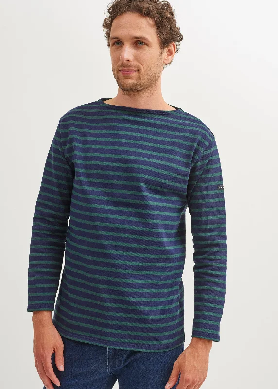 Men's Long-Sleeve Shirts for Year-Round WearGuildo striped sailor shirt - boat neck, in thick cotton (NAVY/PIN)