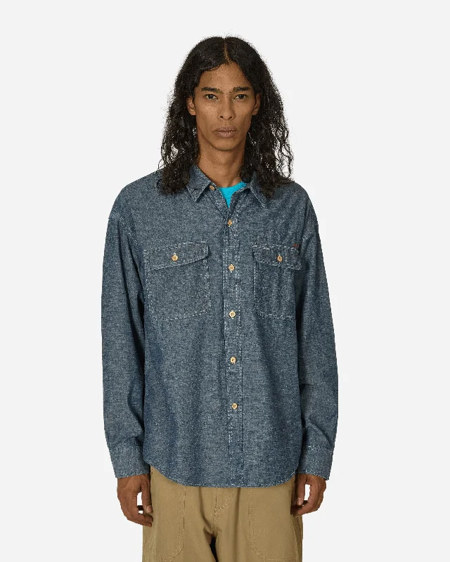 Men's Graphic Print T-Shirts for a Statement LookLanger Chambray Longsleeve Shirt Indigo