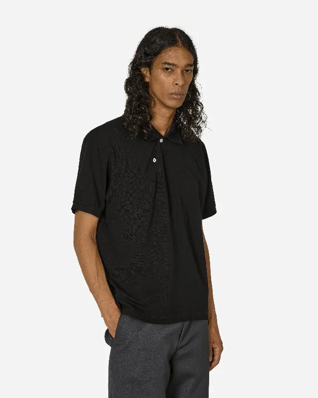 Men's Shirts with Contrast CollarsAcre Polo Shungite Black