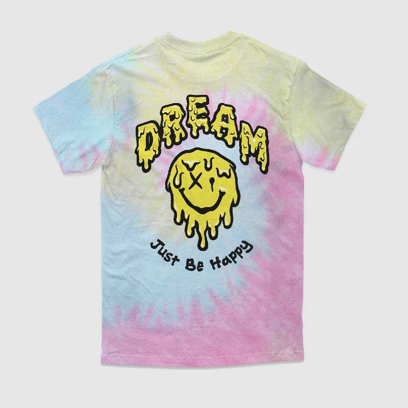 Men's Shirts with UV ProtectionJust Be Happy Tie-Dye Tee (Pastel Swirl)