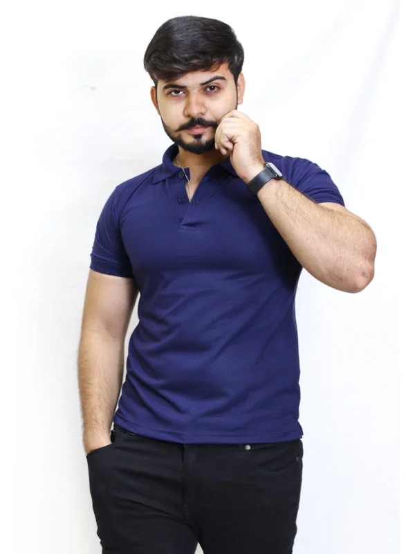 Men's Shirts with Custom MonogramsM Men's Plain Polo T-shirt Navy Blue