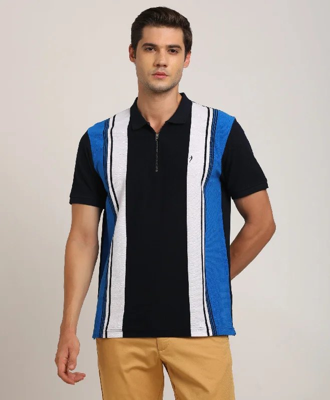 Men's Shirts with Plaid PatternsMen Color Block Polo T-Shirt