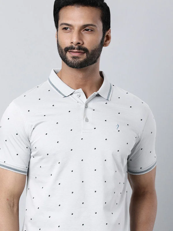 Men's Shirts with Ruffled HemlinesMen Printed Polo T-Shirt