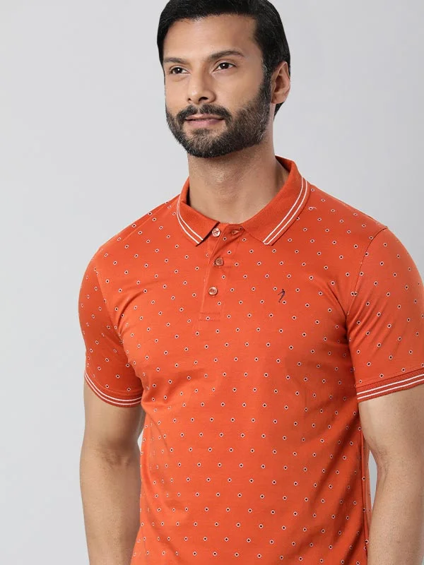 Men's Shirts with Button-Down PocketsMen Printed Polo T-Shirt