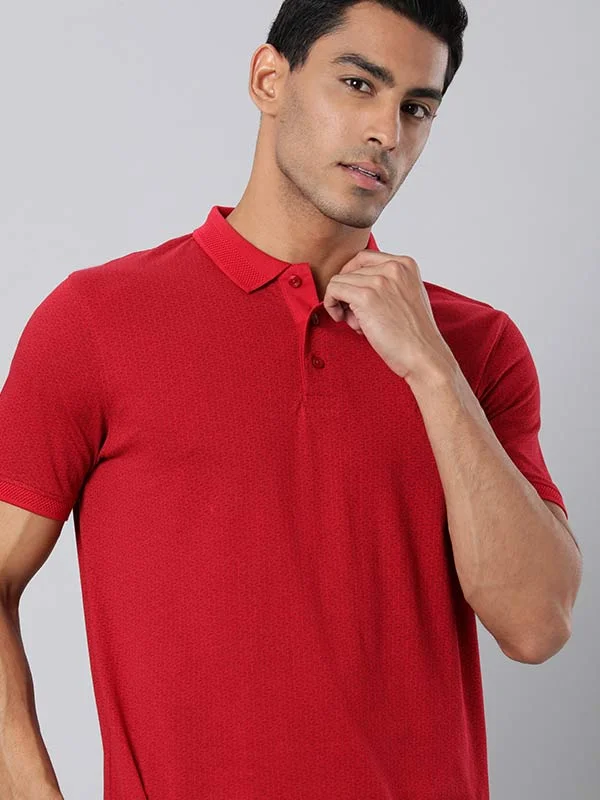 Men's Shirts with Antimicrobial TreatmentMen Printed Polo T-Shirt