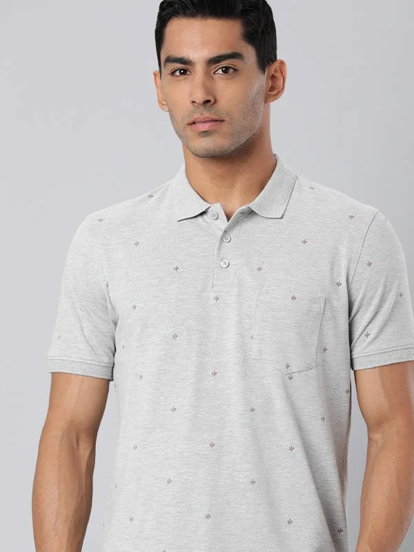 Men's Shirts with Hidden PocketsMen Printed Polo T-Shirt