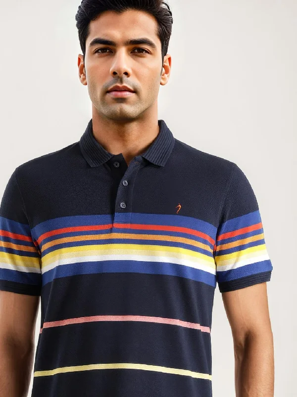 Patterned Men's Hawaiian ShirtsMen Striped Polo T-Shirt