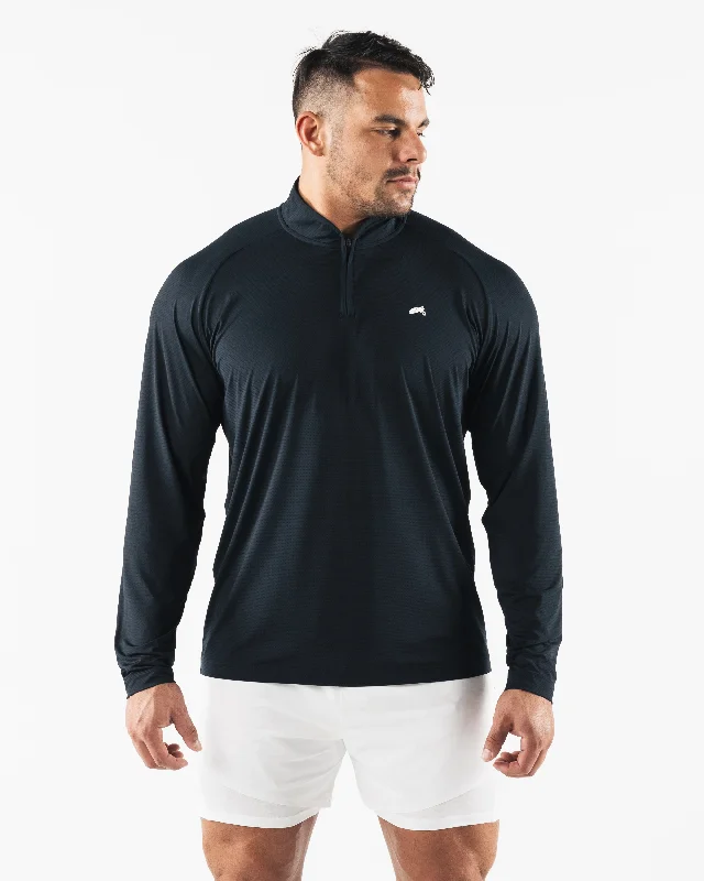 Men's Shirts with Graphic PrintsRacer Quarter Zip - Black